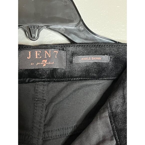 Jen7 By 7 For All Mankind Ankle‎ Skinny Velvet Pants Size 16 Black MSRP $109 - Picture 4 of 5
